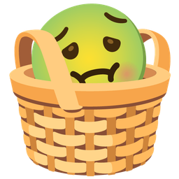 basket and nauseated face