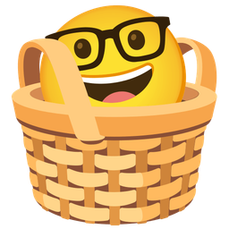 basket and nerd face