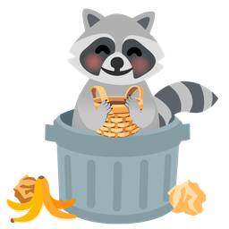 basket and raccoon