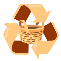 Basket and Recycling symbol