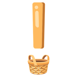 Basket and Red exclamation mark