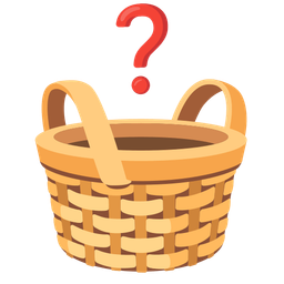 Basket and Red question mark