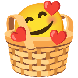 Basket and Smiling face with hearts