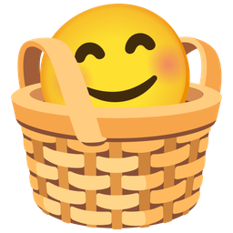 Basket and Smiling face with smiling eyes