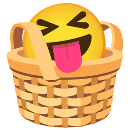 Basket and Squinting face with tongue