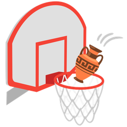 basketball and amphora