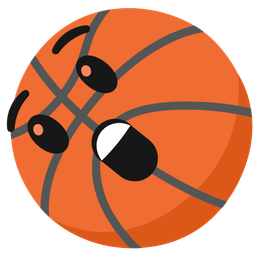 basketball and astonished face