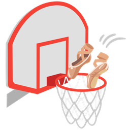 basketball and ballet shoes