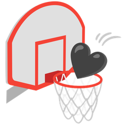 basketball and black heart