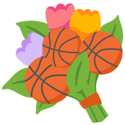 basketball and bouquet