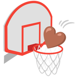 basketball and brown heart