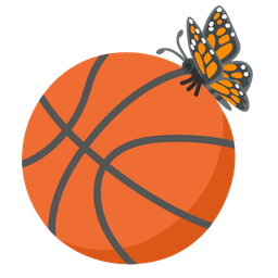 basketball and butterfly