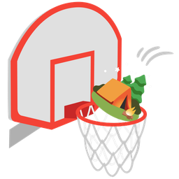basketball and camping