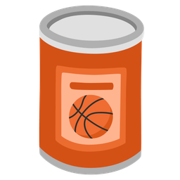 basketball and canned food