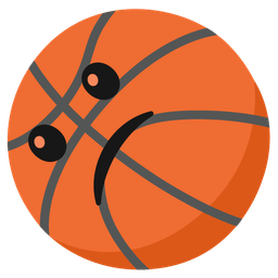 basketball and confused face