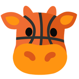 basketball and cow face