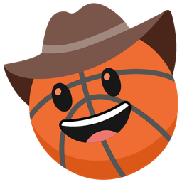 basketball and cowboy hat face