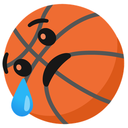 basketball and crying face