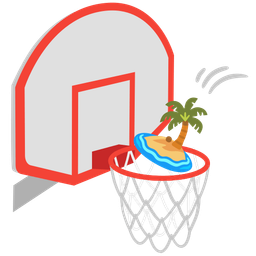 basketball and desert island