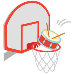 basketball and drum