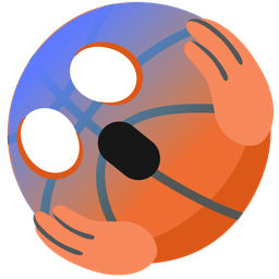 basketball and face screaming in fear