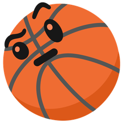 Basketball and Face with raised eyebrow
