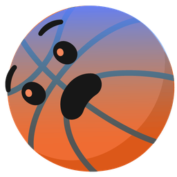 basketball and fearful face