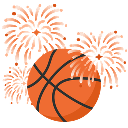 basketball and fireworks