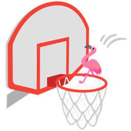 basketball and flamingo