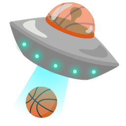 basketball and flying saucer