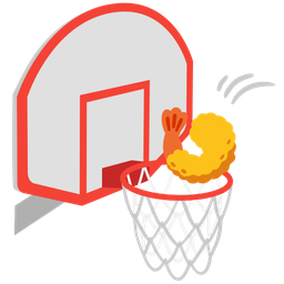 basketball and fried shrimp