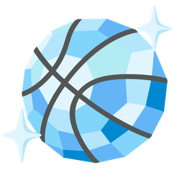 basketball and gem stone