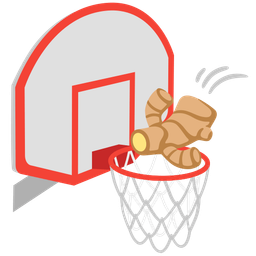 basketball and ginger root