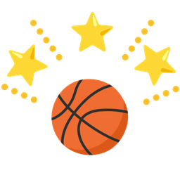 basketball and glowing star