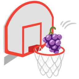 basketball and grapes