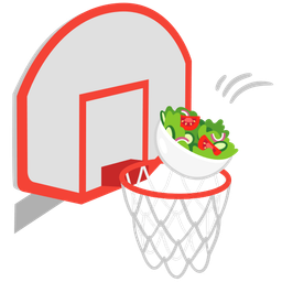 basketball and green salad