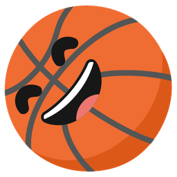 Basketball and Grinning face with smiling eyes