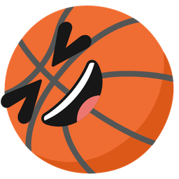 Basketball and Grinning squinting face