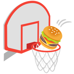 basketball and hamburger