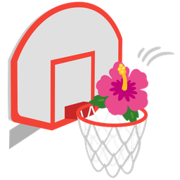 basketball and hibiscus