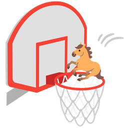 basketball and horse