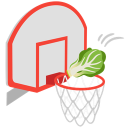 basketball and leafy green
