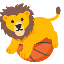 basketball and lion