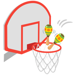 basketball and maracas