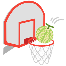 basketball and melon