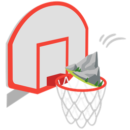 basketball and mountain