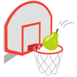 basketball and pear