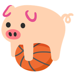basketball and pig face