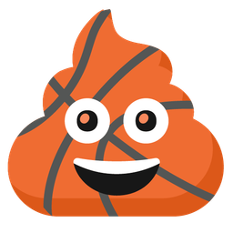 basketball and pile of poo