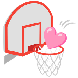 basketball and pink heart